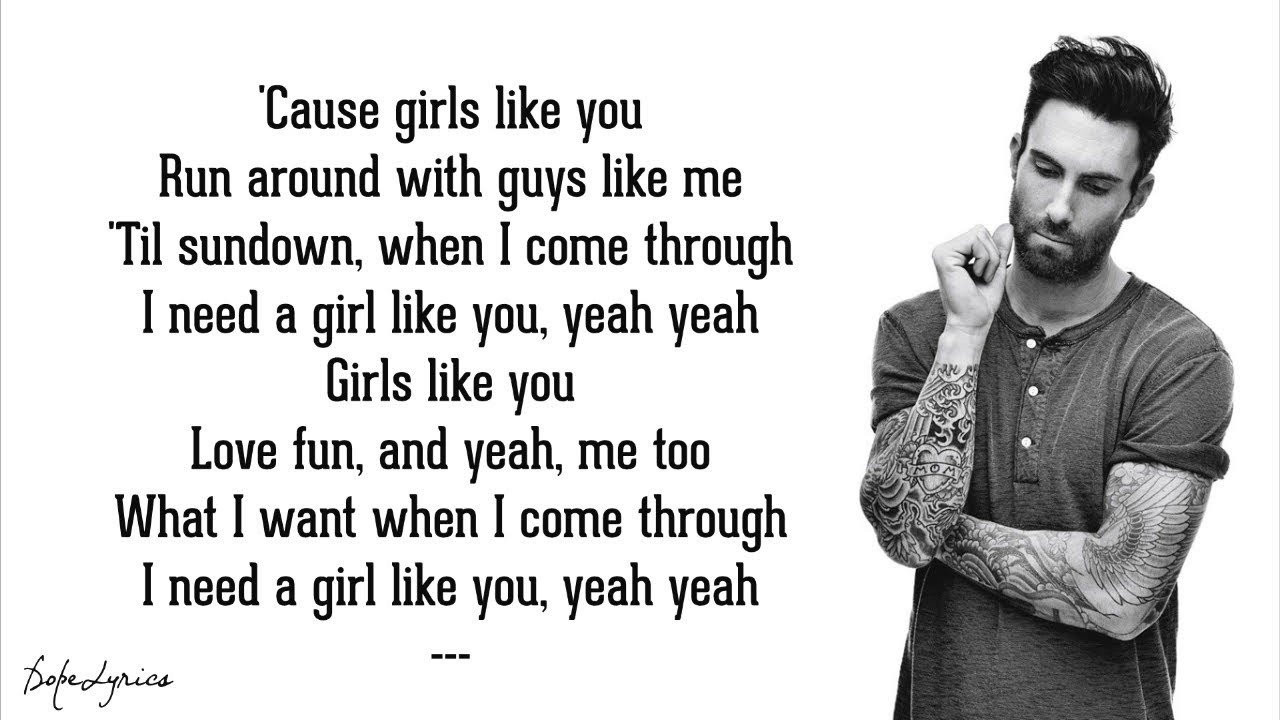 Maroon 5 – Girls Like You (Lyrics) ft. Cardi B