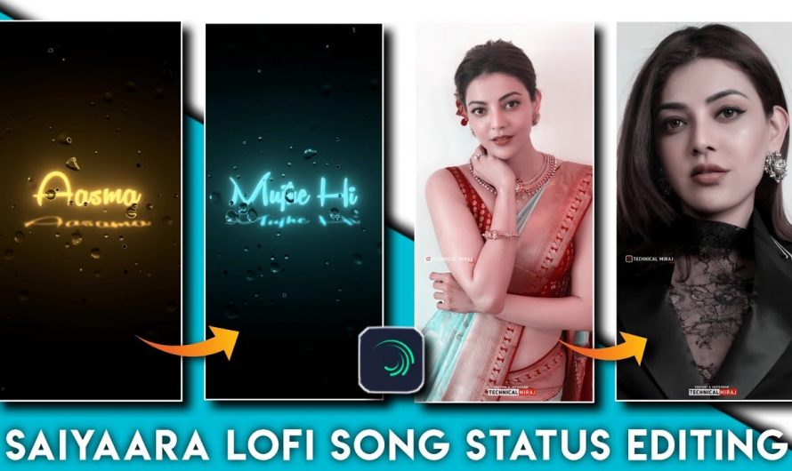 Saiyaara Lofi Song Status Editing alight motion | glow lyrics status video editing | Technical Miraj