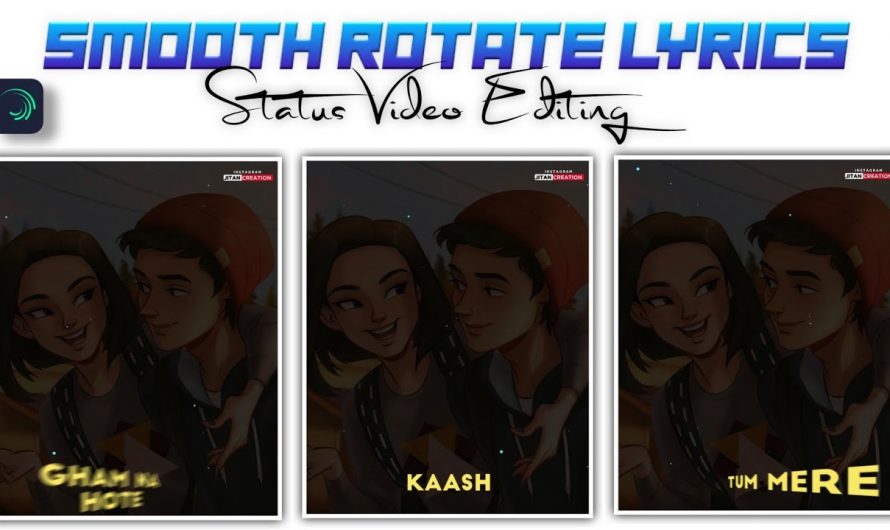 Smooth Rotate Lyrics Video Editing Alight Motion | Hindi | Edit For U
